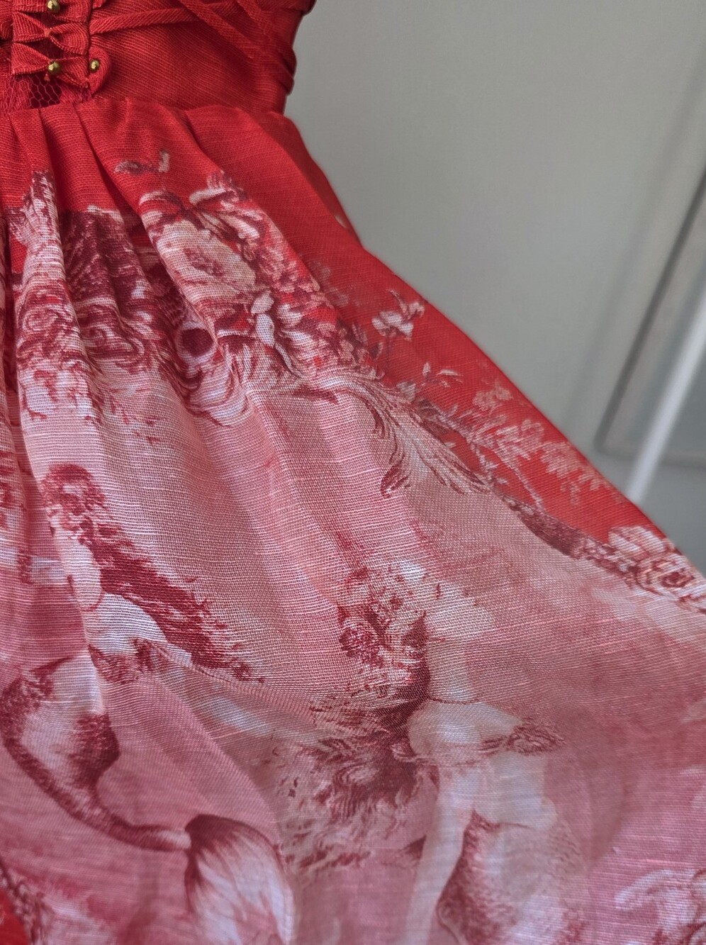 Zimmermann Red Corset Mini Dress | NWOT | Pristine | US 4 - Picture 6 of 9